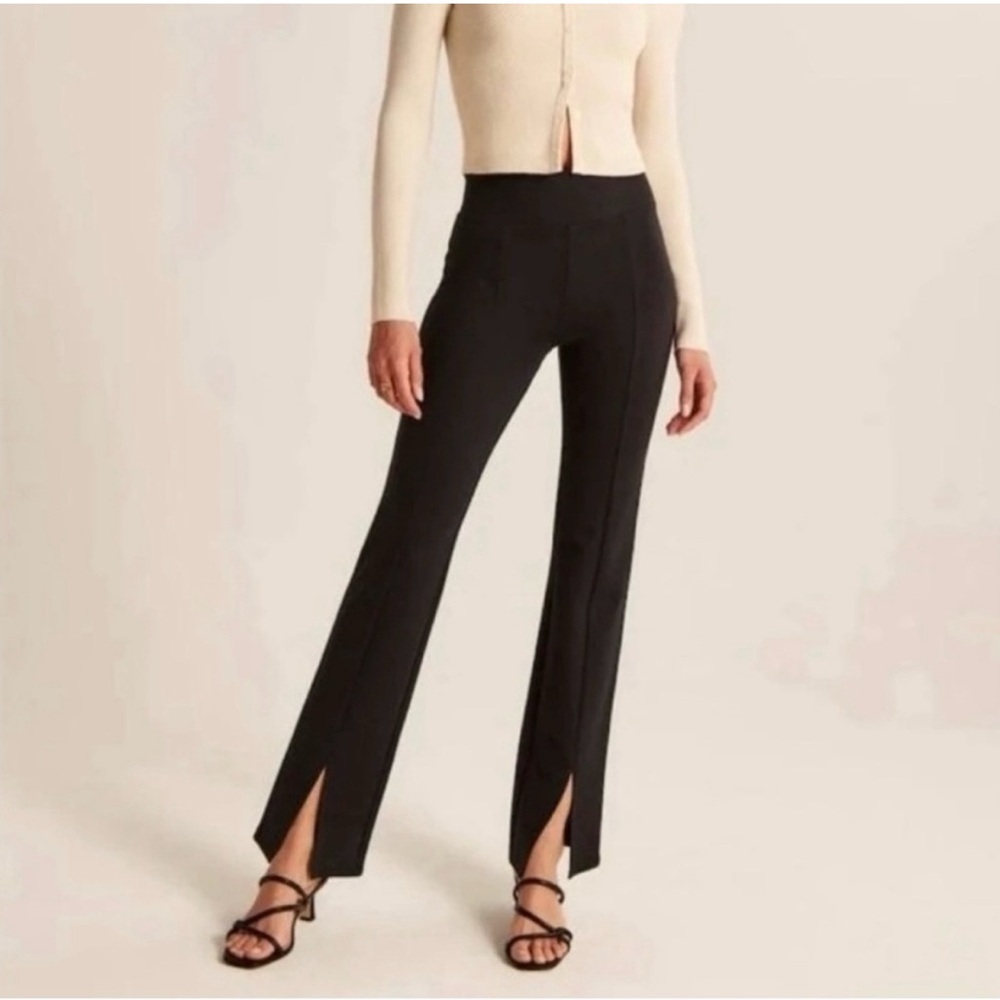Abercrombie Ponte Split-Hem Slim Flare Pants